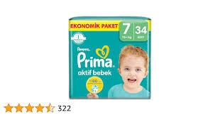 Prima Aktif 7 Numara XX Large 34'lü Bebek Bezi ürün görseli 1
