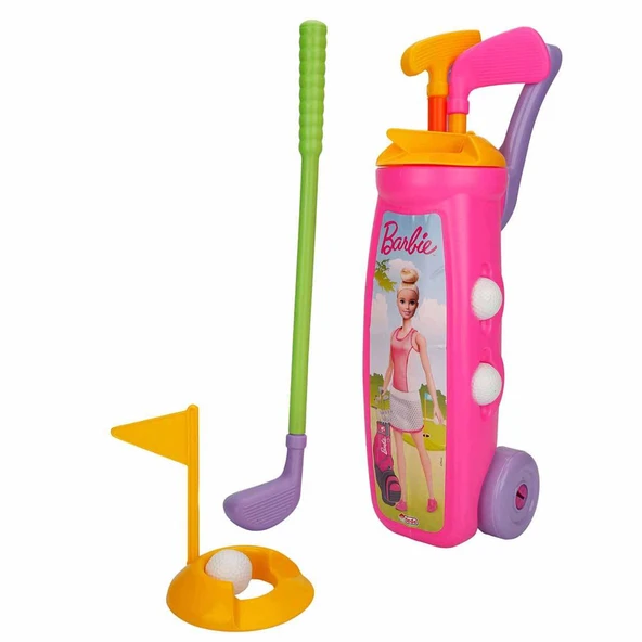 Barbie Golf Arabası Oyuncak Eğitici Oyun Seti Pembe ürün görseli 1