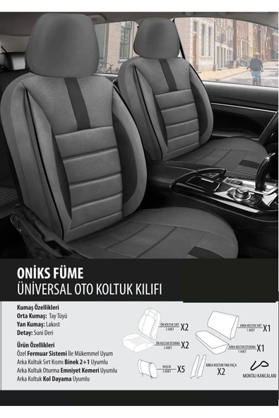 Toyota Avensis Koltuk Kılıfı Oniks Füme ürün görseli 1