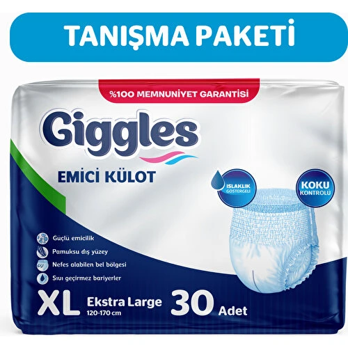 Giggles Yetişkin Emici Külot Ekstra Large 30'lu 1 Paket 30 Adet ürün görseli 1