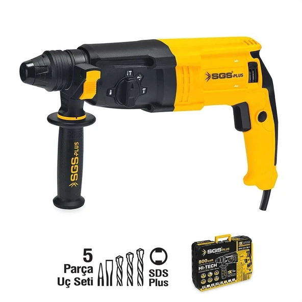 SGS5179 - SDS Plus Kırıcı Delici Matkap Seti 26mm - 3 Joule - 800 Watt - 3.1 KG ürün görseli 1