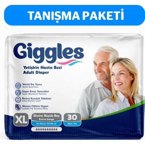 Giggles Yetişkin Hasta Bezi Belbantlı X Large 30'lu ürün görseli 1