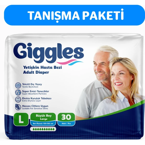 Giggles Belbantlı Büyük Boy L 30'lu Hasta Bezi ürün görseli 1