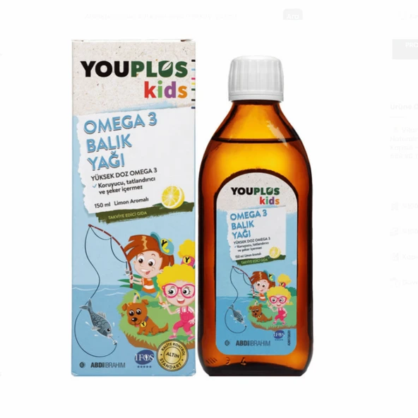 Youplus Kids Omega-3 150 ml ürün görseli 1