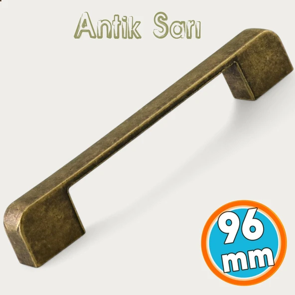 Mobilya Çekmece Mutfak Dolabı Dolap Kulpları Kulbu Kulpu Antik Sarı 96 mm -9.6 cm Metal Kulp ürün görseli 1