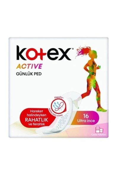 KOTEX ACTIVE GÜLÜK PED 16-ULTRA İNCE ürün görseli 1