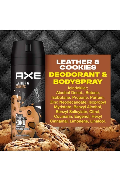 Axe Leather + Cookies Deodorant Sprey 150 ml - Resim 7
