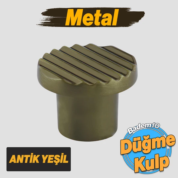 Melen Antik Sarı Kulp Düğme Tek Vidalı Çekmece Mutfak Mobilya Dolabı Dolap Kulpu Kulbu Metal Kulp ürün görseli 1