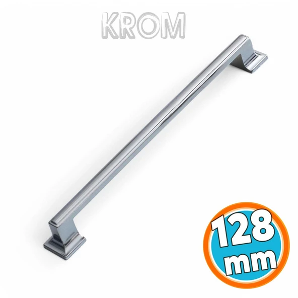 Krom Kulp Metal Mutfak Dolabı Mobilya Çekmece Dolap Kulpları Kapak Kulbu Kulpu 12.8 cm-128 mm ürün görseli 1