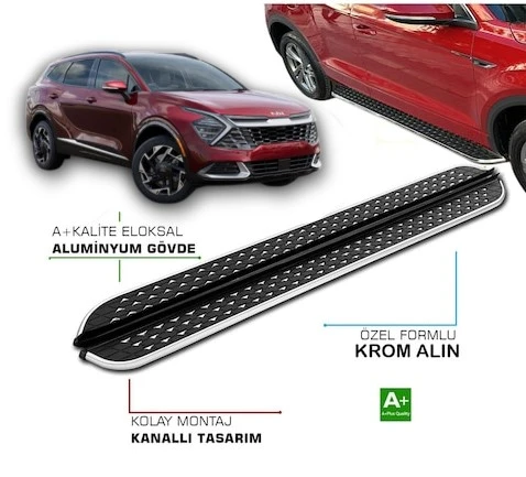 KIA SPORTAGE 2021 2022 2023 2024 2025 SİYAH YAN BASAMAK ürün görseli 1