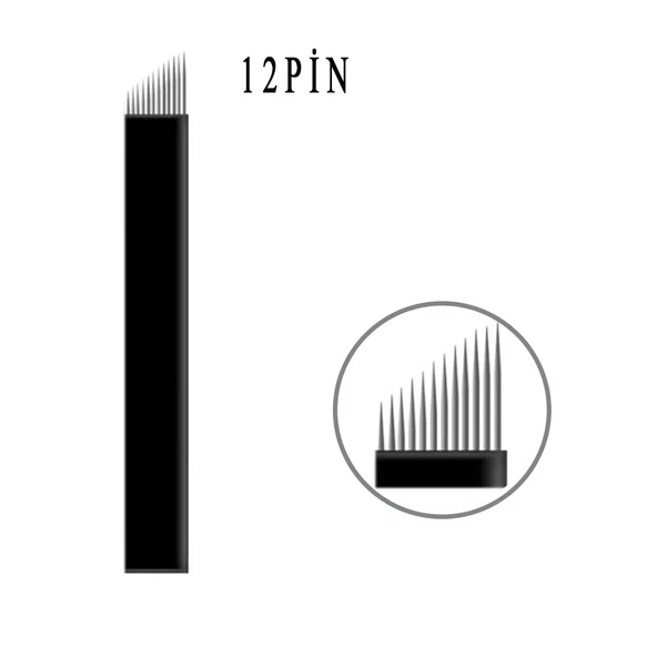 12P 3D Microblading Kalıcı Makyaj İğnesi ürün görseli 1
