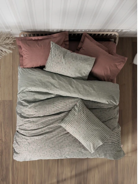 Cotton Box Petite Tek Kişilik Nevresim Takımı Lastikli Çarşaf Mote Kremit ürün görseli 1