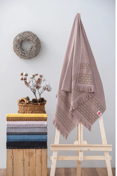 Cotton box Twins Bukle  Havlu 75x150 Bej ürün görseli 1