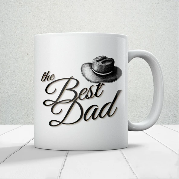 The Best Dad Baskılı Babalar Günü Kupa Bardak ürün görseli 1
