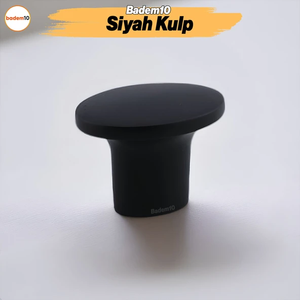 Avcı Siyah Metal Kulp Düğme Tek Vidalı Çekmece Kulbu Kulpları Mutfak Mobilya Dolabı Dolap Kulpu ürün görseli 1