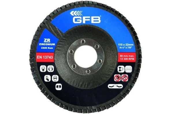 Gfb Zirkonyum Flap Disk Zımpara 115x80 ürün görseli 1