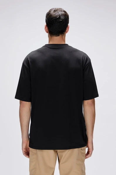 Bad Bear Damon Siyah Erkek Oversize Tişört - Resim 5