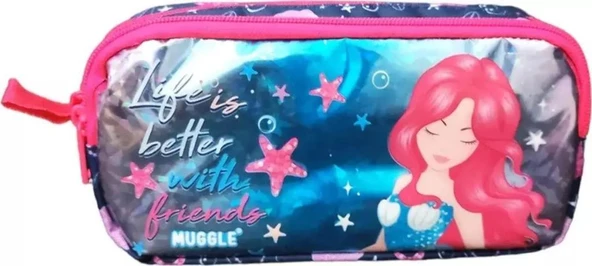 MIKRO KALEM CANTASI MUGGLE MARMAID LACIVERT MU8874 ürün görseli 1
