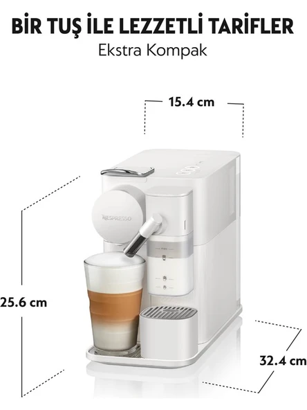 Nespresso F121 One Lattissima White - Resim 7