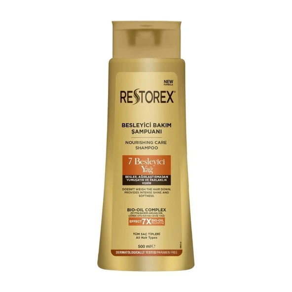Restorex 7 Besleyici Yağ Saç Bakım Şampuanı 500 ml ürün görseli 1