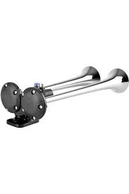 İKİ BORULU-DÜZ SES 12V KROM BORULU ürün görseli 1