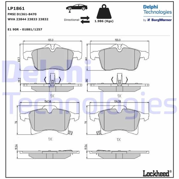 ÖN BALATA ASTRA H 04 MERIVA 03 ZAFIRA 05 CORSA C D 03 COMBO 04 ürün görseli 1