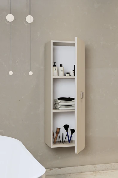 BALNEOM Selvi 120 Cm %100 Mdf Banyo Boy Dolabı ürün görseli 1