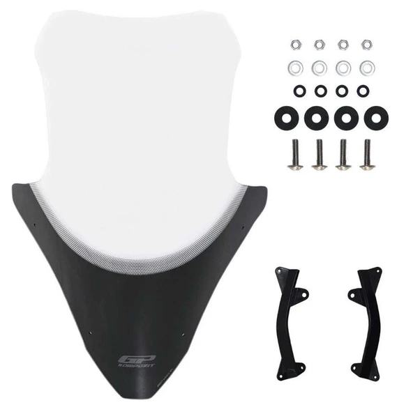 GP KOMPOZİT HONDA PCX 125 2021-2024 SİPERLİK ÖN CAM ŞEFFAF 70cm ürün görseli 1