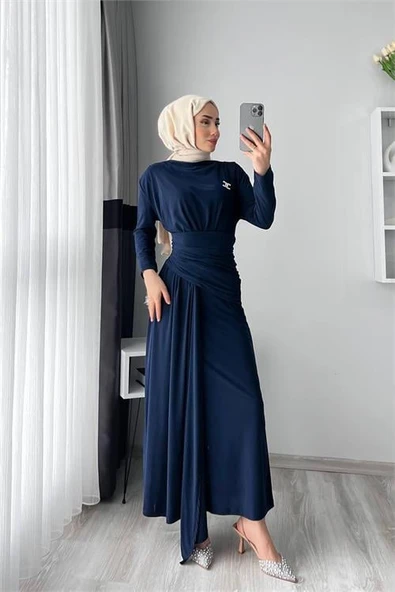 Kadın candy kumaş tesettür elbise NMS047 ürün görseli 1