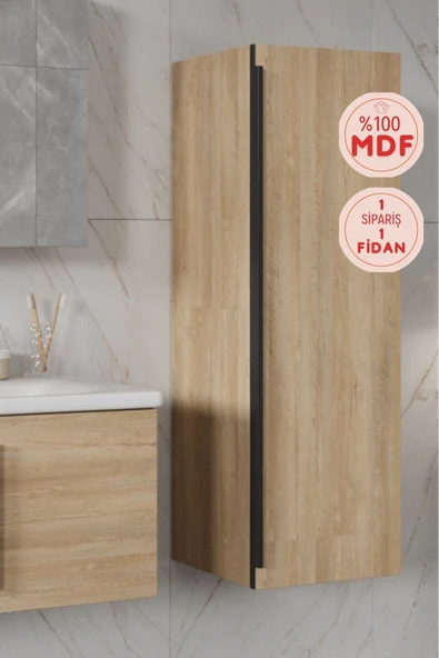 BALNEOM Zakkum 120 Cm %100 Mdf Banyo Boy Dolabı ürün görseli 1
