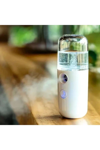 Beyaz Nano Mist Sprayer Dezenfektan Makinesi Mini Boy Taşınabilir Şarjlı ürün görseli 1