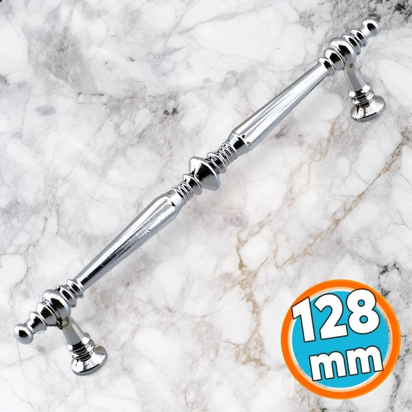 Metal Kulp Krom 128 mm - 12.8 cm Mobilya Çekmece Mutfak Dolabı Dolap Kulpları Kulbu Kulpu Krom ürün görseli 1
