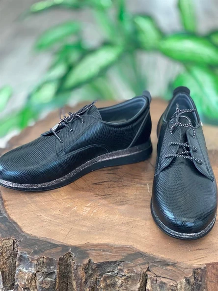 Pierre Cardin Simli Siyah Deri Günlük Kadın Ayakkabı ürün görseli 1