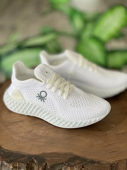 Benetton Beyaz Kadın Spor Ayakkabı BN30009 ürün görseli 1