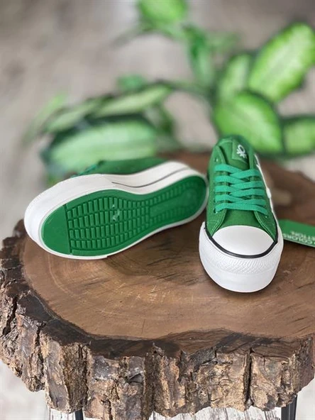 PTTAVM: Benetton Yüksek Tabanlı Yeşil Converse Ayakkabı 30935