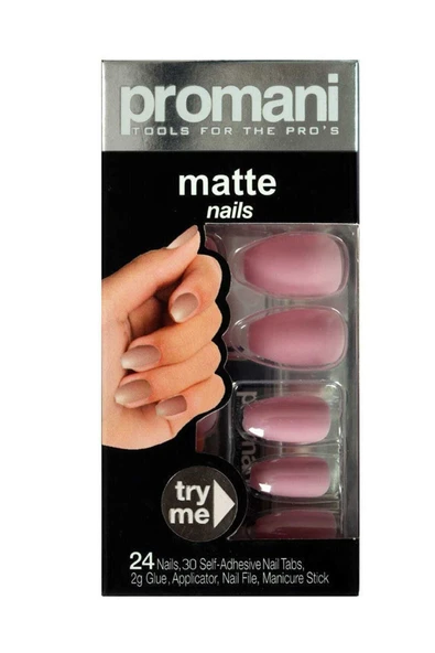 Matte Takma Tırnak Kiti  Şeker Pembesi Kod: Pr-5019 ürün görseli 1