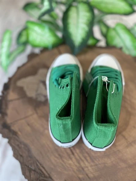 Benetton Yüksek Tabanlı Yeşil Converse Ayakkabı 30939 ürün görseli 1
