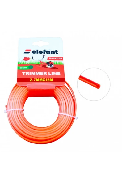Tırpan Misinası Motorlu Tırpan Yuvarlak Misina 2,7mm x 15 metre ürün görseli 1