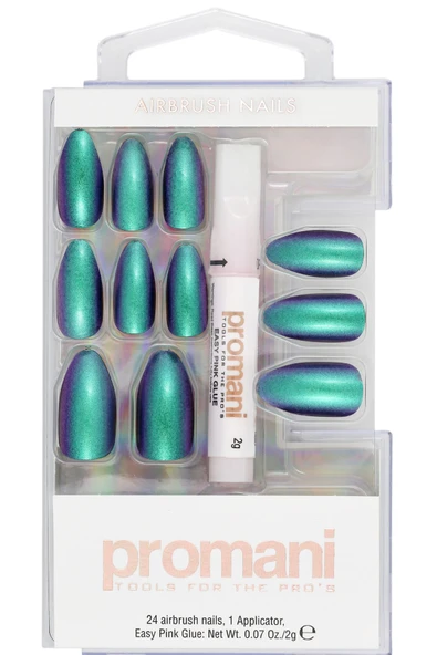 Neon Petrol Takma Tırnak Kiti Pr-5657 ürün görseli 1