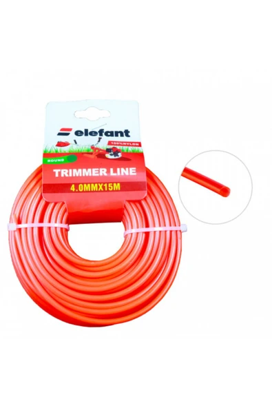 Tırpan Misinası Motorlu Tırpan Yuvarlak Misina 4mm x 15 metre ürün görseli 1