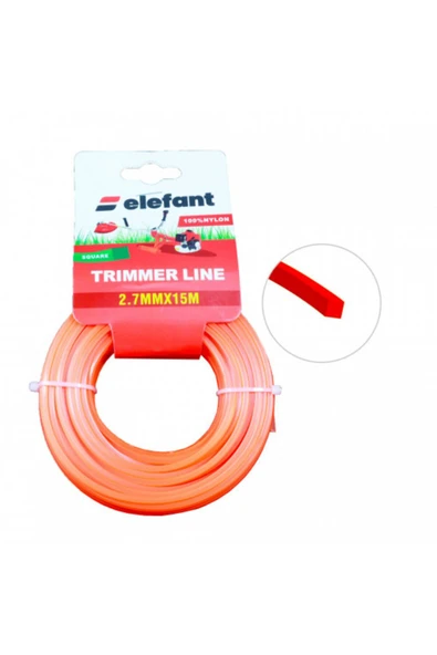Tırpan Misinası Motorlu Tırpan KARE Misina 2,7mm x 15 metre ürün görseli 1