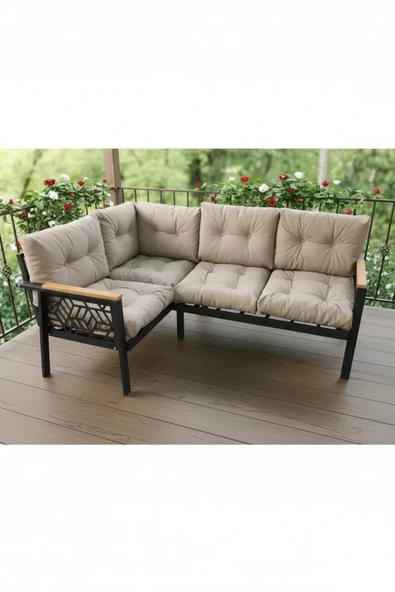Miami melisa 2+2 Köşe Yön değiştirilebilir Koltuk Takımı Balkon-bahçe-kafe-mutfak-takımı ürün görseli 1