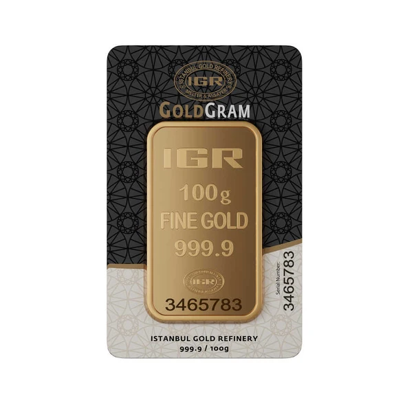Harem Altın 100 gr 999.9 IAR Gram Külçe Altın ürün görseli 1