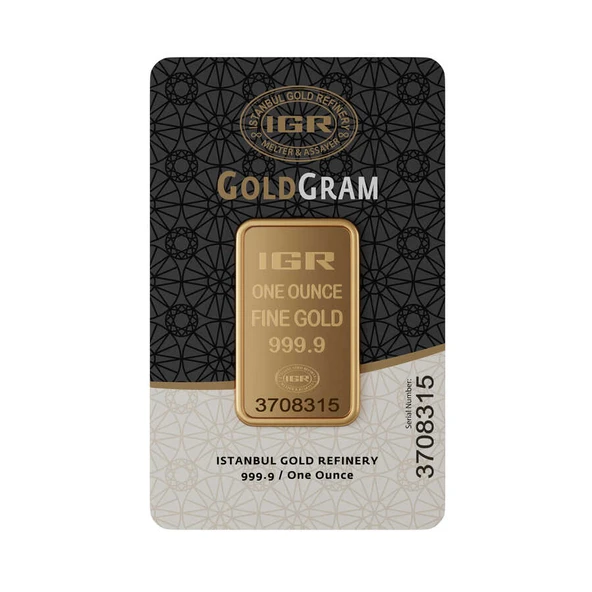 Harem Altın 31.10 gr Ons 999.9 İAR Külçe Altın ürün görseli 1