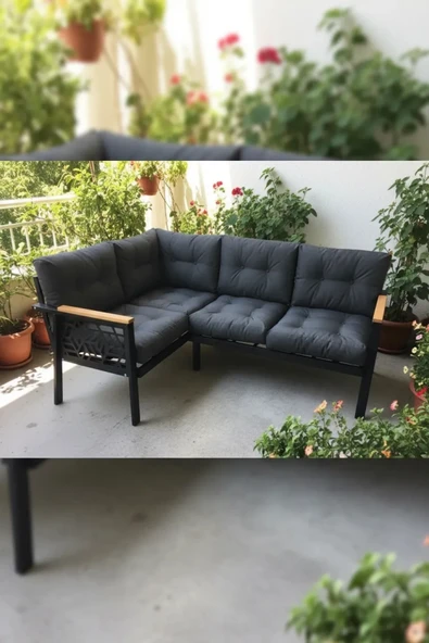 Miami melisa 2+2 Köşe Yön değiştirilebilir Koltuk Takımı Balkon-bahçe-kafe-mutfak-takımı ürün görseli 1