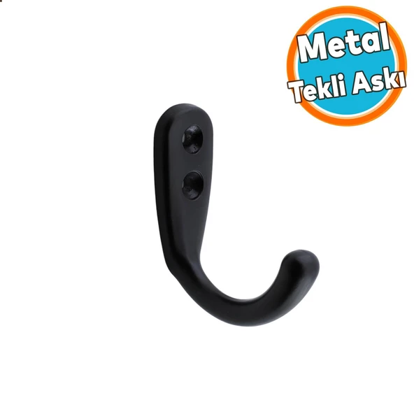 Duvar Vestiyer Çanta Elbise Askısı Siyah Banyo Mutfak Kıyafet Asma Kulp Dolap Askılık Askılığı ürün görseli 1