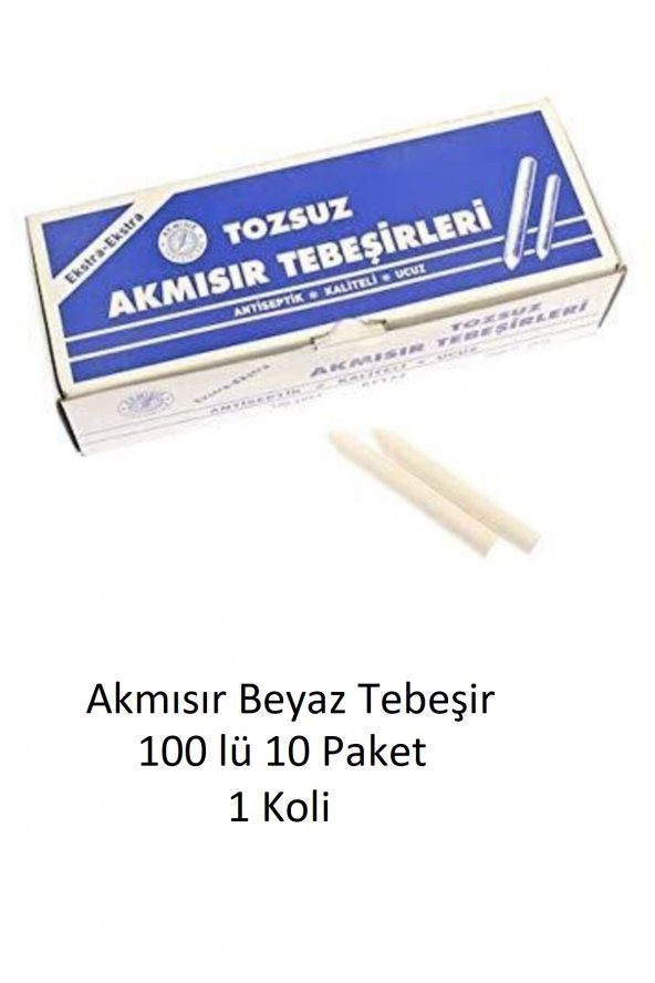 100 lü Beyaz Tebeşir 10 Paket 1 Koli ürün görseli 1