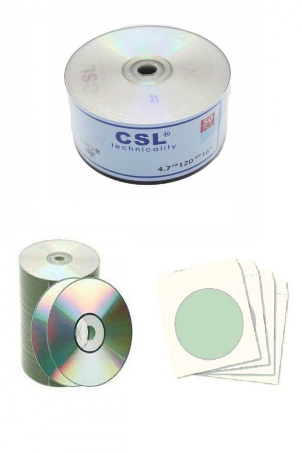 CSL Boş Cd-r 700mb-80mın 52x 10 Adet Ve Cd Zarfı 10 Adet ürün görseli 1