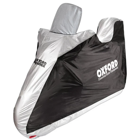 Oxford Motosiklet Scooter Ekranli Aquatex Arka Çantali Kilif Small Siyah-Gri CV217 ürün görseli 1