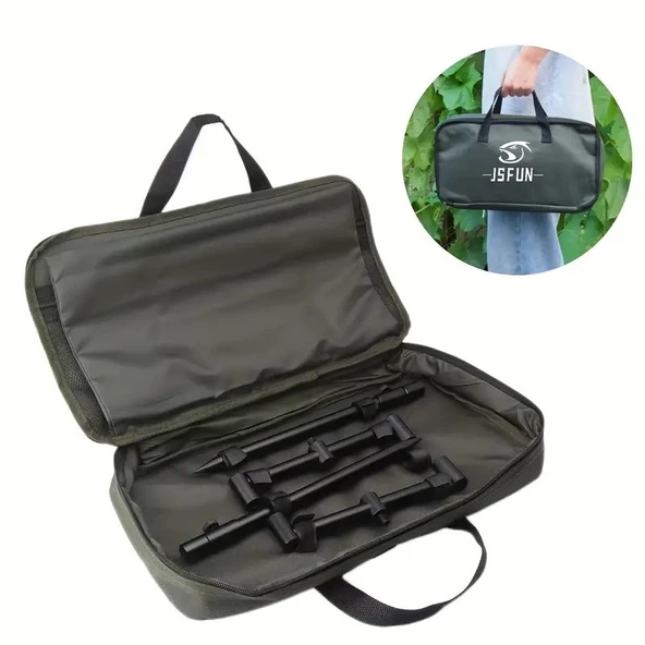 TechTic Sazan Balıkçılık Çantalı Buzz Sticks Buzzbar Bankstick Olta Çubuğu Tutacağı 2 Rods Kit Ayak ürün görseli 1